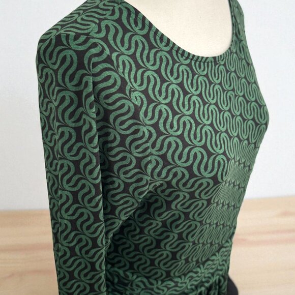 NWT Boden Abigail Jersey Dress Long Sleeve Pockets | Green | Size 10 - Picture 4 of 10